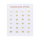 304 Stainless Steel Stud Earrings EJEW-F163-03G-01-1
