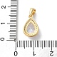 Латунные микропаве прозрачные подвески с фианитом KK-L227-001G-3