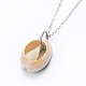 Cauris perles perles pendentifs colliers NJEW-JN02365-01-3