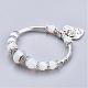 Synthetic Opalite Beads Stretch Charm Bracelets BJEW-JB03161-1