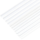 OLYCRAFT 40pcs 6 Styles ABS Plastic Bar Rods White ABS Plastic L-Shaped Tube Hollow Half-Round Tube for DIY Sand Table Architectural Model Making DIY-OC0008-25-1