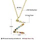925 ожерелье из стерлингового серебра с буквой z и разноцветным кубическим цирконием для женщин NJEW-BB72216-K-3