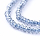 Chapelets de perles en verre électroplaqué EGLA-F149-PL-01-3