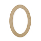 松の装飾的な額縁  裸のフレーム  オーバル  淡い茶色  29.9x19.7x1.55cm  内径：23.75x13.9のCM AJEW-WH0029-91A-1