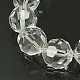 Faceted Glass Round Beads Strands X-GF18mmC01Y-1