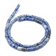 Perles de jaspe tache bleue naturelle G-F631-D11-2