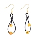 Natural Gemstone Beads Dangle Earrings EJEW-JE03950-2