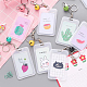 FINGERINSPIRE 8 Pcs Mini Film Key Chain Rectangle Acrylic Keychain with Colorful Bell Custom Picture Key Ring for 2x3 inch Photo Blanks Photo Keychain for Kpop Photo Card KEYC-FG0001-05-4