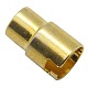 真鍮製マグネチックネジ式クラスプ  コラム  ゴールドカラー  15x7mm  穴：4.8mm X-MC077-G-3