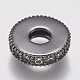 Brass Micro Pave Cubic Zirconia Bead Spacers ZIRC-K074-11A-01B-2