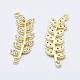 Eco-Friendly Brass Micro Pave Cubic Zirconia Links RB-I078-60G-NR-2