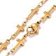 304 collane di perline rosario in acciaio inox NJEW-E133-02G-4