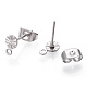 Accessoires de puces d'oreilles en 304 acier inoxydable STAS-E192-01P-02-2