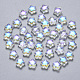 Perles de verre peintes par pulvérisation transparent X-GLAA-R211-04-G03-1