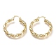 Brass Hoop Earrings EJEW-P264-A12-G-2
