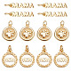 12шт 3 стиля латунные подвески KK-AR0004-72-1