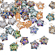 Superfindings 40 pièces pendentifs étoile enveloppés de fil ab couleur galvanoplastie breloques en verre couleur mélangée breloques en cristal pour boucle d'oreille bracelet collier fabrication de bijoux FIND-FH0005-50-1
