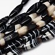 Natural Striped Black Agate Beads Strands G-I070-02-1