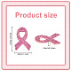 Fingerinspire 30 Stück rosafarbene Band-Brustkrebs-Bewusstseins-Stoffflicken PATC-FG0001-48-2