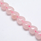 Perles coeur rose naturel de quartz brins X-G-G632-01-1