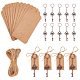 PandaHall Elite 20 Pcs Wedding Favors Skeleton Key Bottle Opener with 20 Pcs Escort Card Tag Jewelry Display Paper Price Tags and 10.9 Yard Twine String AJEW-PH0016-36-1