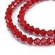 Chapelets de perles en verre opaque de couleur unie GLAA-Q080-4mm-B13-3