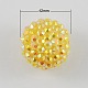 Ab couleur discothèque pavé billes perles de rhinestone de résine pour la fabrication de bijoux volumineux bricolage X-RESI-S256-12mm-SAB10-1