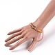 (vente d'usine de fêtes de bijoux) bracelets de perles tressés en cordon de polyester ciré BJEW-JB05065-02-4