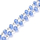 Chaînes de perles de verre électrolytique manuelles AJEW-JB00528-08-1