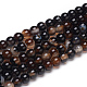 Chapelets de perles perles en agate noire naturelle G-L555-04-4mm-1