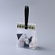 プラスチック製の透明なギフトバッグ  保存袋  セルフシールバッグ  トップシール  長方形  漫画カードとスリング付き  穴と釘  ダークシーグリーン  21.5x10x5cm  10のセット/袋 OPP-B002-H06-1