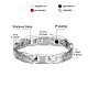 SHEGRACE Stainless Steel Panther Chain Watch Band Bracelets JB678A-3