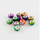 Spray Painted Matte Glass European Beads GPDL-R007-M4-1