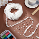 PH PandaHall 20 Yards White Wedding Dress Button Loops Petite Braid Trim Tassel Fringe Lace Trim with 60pcs Pearl Buttons Sewing Dress Zipper Extender for Costume Crafts Sewing Wedding Bridal Dress DIY-PH0017-69-5