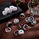 Pandahall elite 20 Uds. Cajas de almacenamiento de diamantes sueltas de plástico transparente redondas de 2 colores con tapa de tornillo y esponja en el interior CON-PH0002-96-5