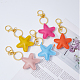 DICOSMETIC DIY Keychain Making Kit 20Pcs Star Charms 10Pcs Lobster Claw Clasp Keychain 30Pcs Open Jump Ring Golden Multi-Colored Star Leather Key Chain Purse Bag Decoration for Women Men DIY-DC0001-87-4