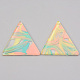 アクリルパーツ  三角形  カラフル  34x32x2mm  穴：1.5mm MACR-S372-012B-2
