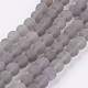 Chapelets de perles en agate grise naturelle X-G-H055-10mm-1