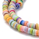Handmade Polymer Clay Bead Strands CLAY-S094-3mm-A04-3