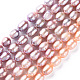 Oval Natural Cultured Freshwater Pearl Beads Strands X-PEAR-R015-43-7