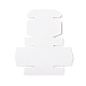 正方形の紙のギフトボックス  ギフトラッピング用折りたたみボックス  ちょうの模様  5.6x5.6x2.55cm CON-B010-01E-3