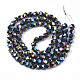 Electroplate Opaque Glass Beads Strands EGLA-T019-05A-2