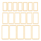 Benecreat 36 個 3 スタイル 201 ステンレス鋼リンクリング  長方形  ゴールドカラー  16~25.5x7.5~13x1mm  内径：14~24x6~11mm  12個/スタイル STAS-BC0003-59-1