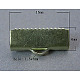 Antique Bronze Color Brass Ribbon Crimp Ends X-KK-B542-AB-1