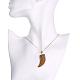 Tusk Natural Agate Scabbard Pendant Necklaces NJEW-BB00133-02-5