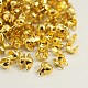Golden Color Brass Bead Tips Knot Covers X-J0K9T-G-2