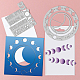GLOBLELAND 2Set 4Pcs Moon Phases Cutting Dies for DIY Scrapbooking Metal Words Die Cuts Embossing Stencils Template for Paper Card Making Decoration Album Craft Decor DIY-WH0309-1175-3
