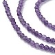 Chapelets de perles en améthyste naturelle G-F619-12-3mm-3