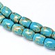 Barrel Synthetic Turquoise Beads Strands G-N0140-16-8x10mm-1