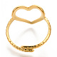 Кольцо-манжета в форме сердца из нержавеющей стали 304 с ионным покрытием (IP) X-RJEW-N038-123LG-4